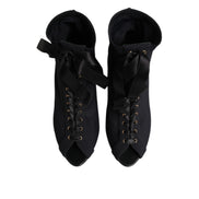 Dolce & Gabbana Escarpins Noirs Lacés Bottes Chaussures