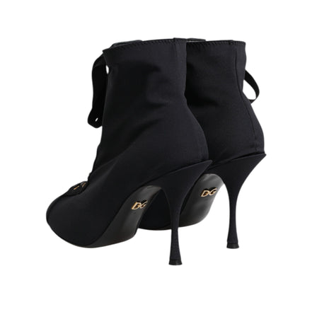 Dolce & Gabbana Escarpins Noirs Lacés Bottes Chaussures