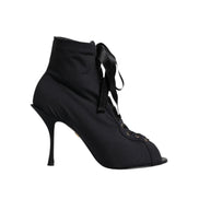 Dolce & Gabbana Escarpins Noirs Lacés Bottes Chaussures