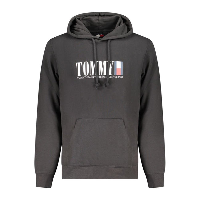 Felpa da uomo Tommy Hilfiger in cotone nero