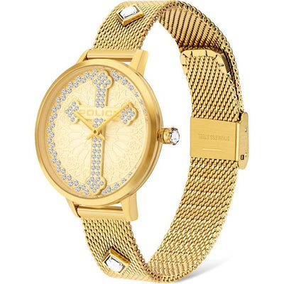 Montre habillée en acier inoxydable doré Police