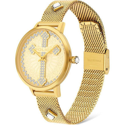 Montre habillée en acier inoxydable doré Police