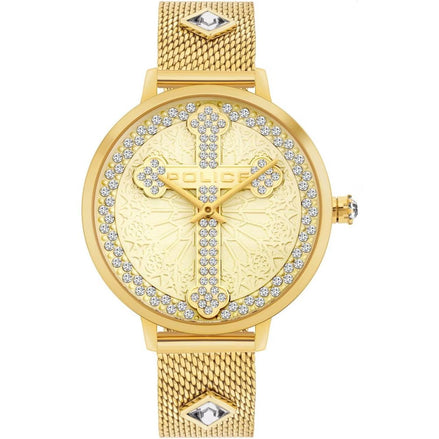 Montre habillée en acier inoxydable doré Police
