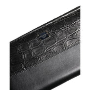 Dolce & Gabbana Black Leather Logo Zip-Around Continental Wallet