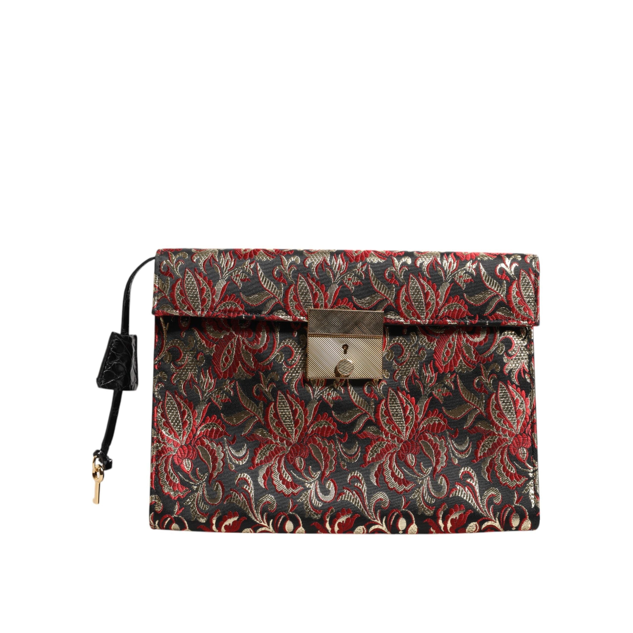 Borsa Portadocumenti Dolce & Gabbana Multicolor Jacquard Floreale