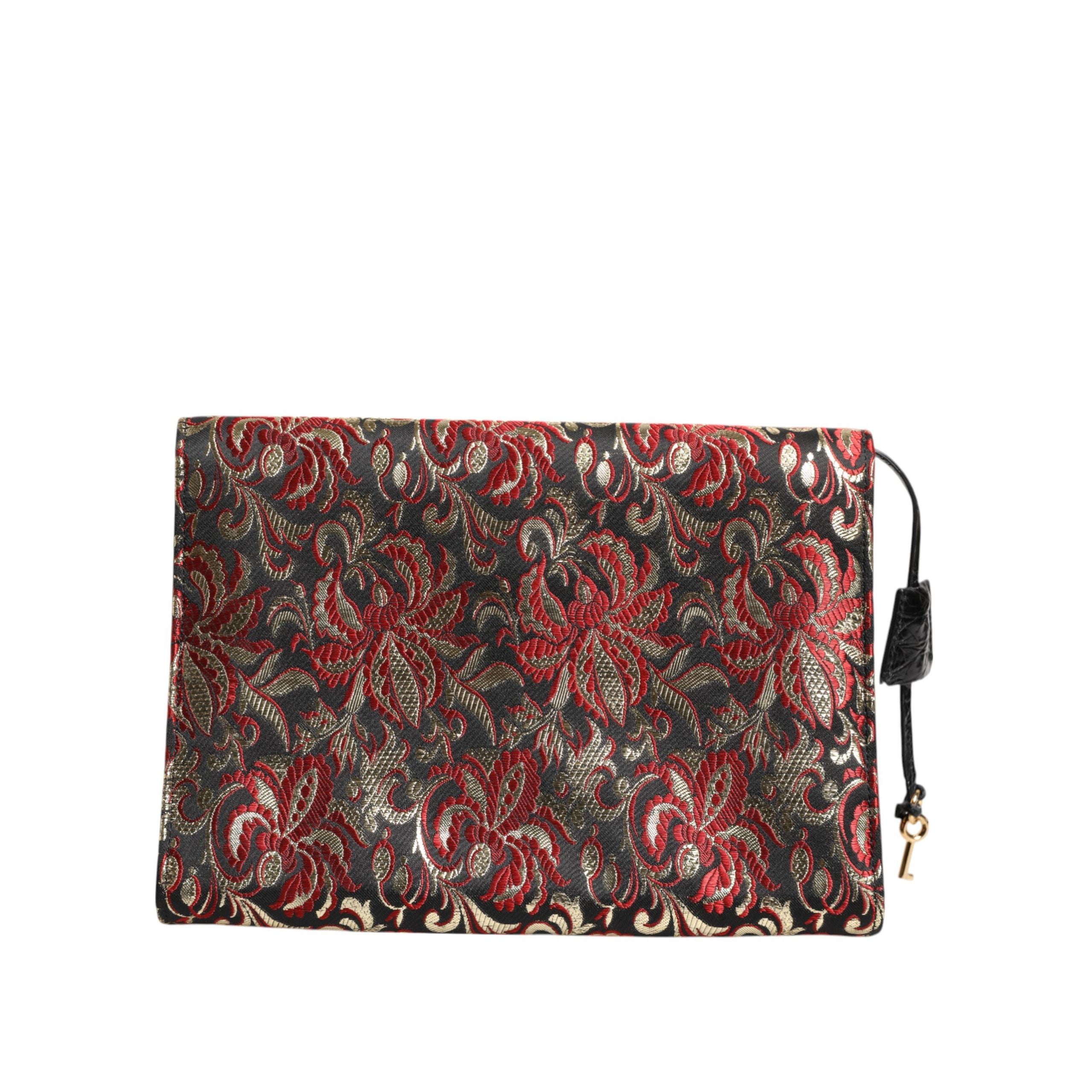 Borsa Portadocumenti Dolce & Gabbana Multicolor Jacquard Floreale