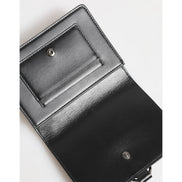Porte-cartes Dolce & Gabbana en cuir noir orné de cristaux