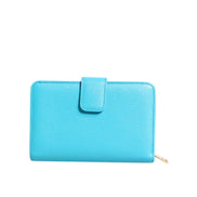Portefeuille Continental Pliant en Cuir Bleu Clair Dolce & Gabbana