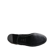 Dolce & Gabbana Black Leather Floral Lace Dress Shoes