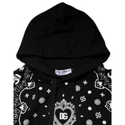 Dolce & Gabbana Black Bandana Hooded Sweatshirt
