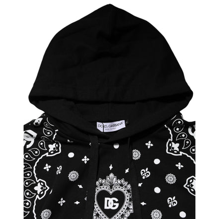 Dolce & Gabbana Black Bandana Hooded Sweatshirt