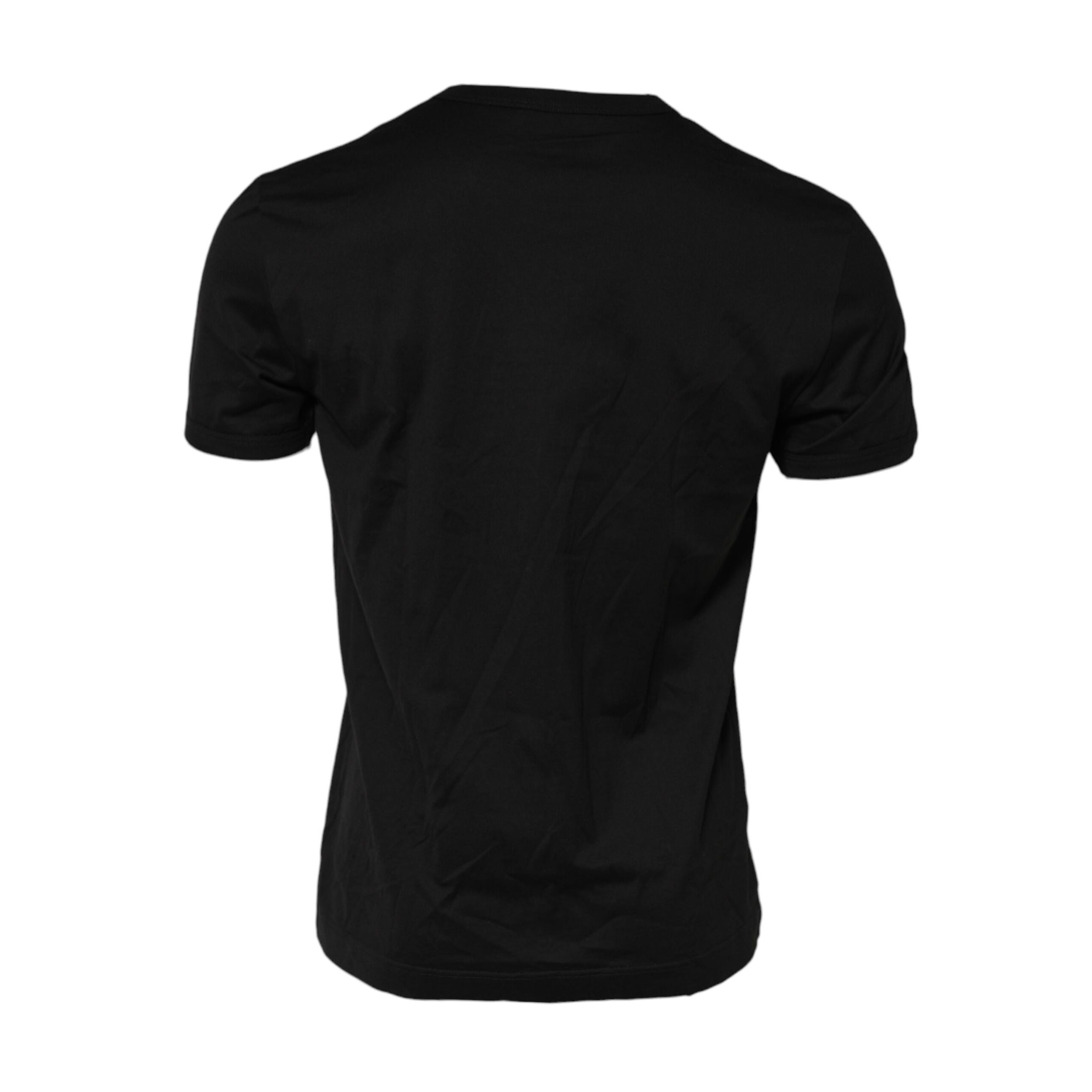 Dolce & Gabbana Black DG King Crown Cotton Crew Neck T-shirt