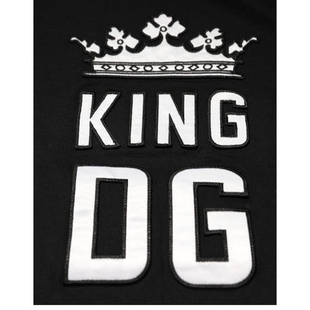 Dolce & Gabbana Black DG King Crown Cotton Crew Neck T-shirt