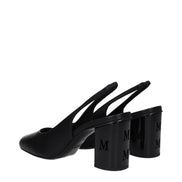 Max Mara Black Leather High Heel Pumps