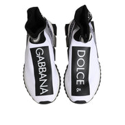 Scarpe da ginnastica Dolce & Gabbana Sorrento Socks bianche e nere