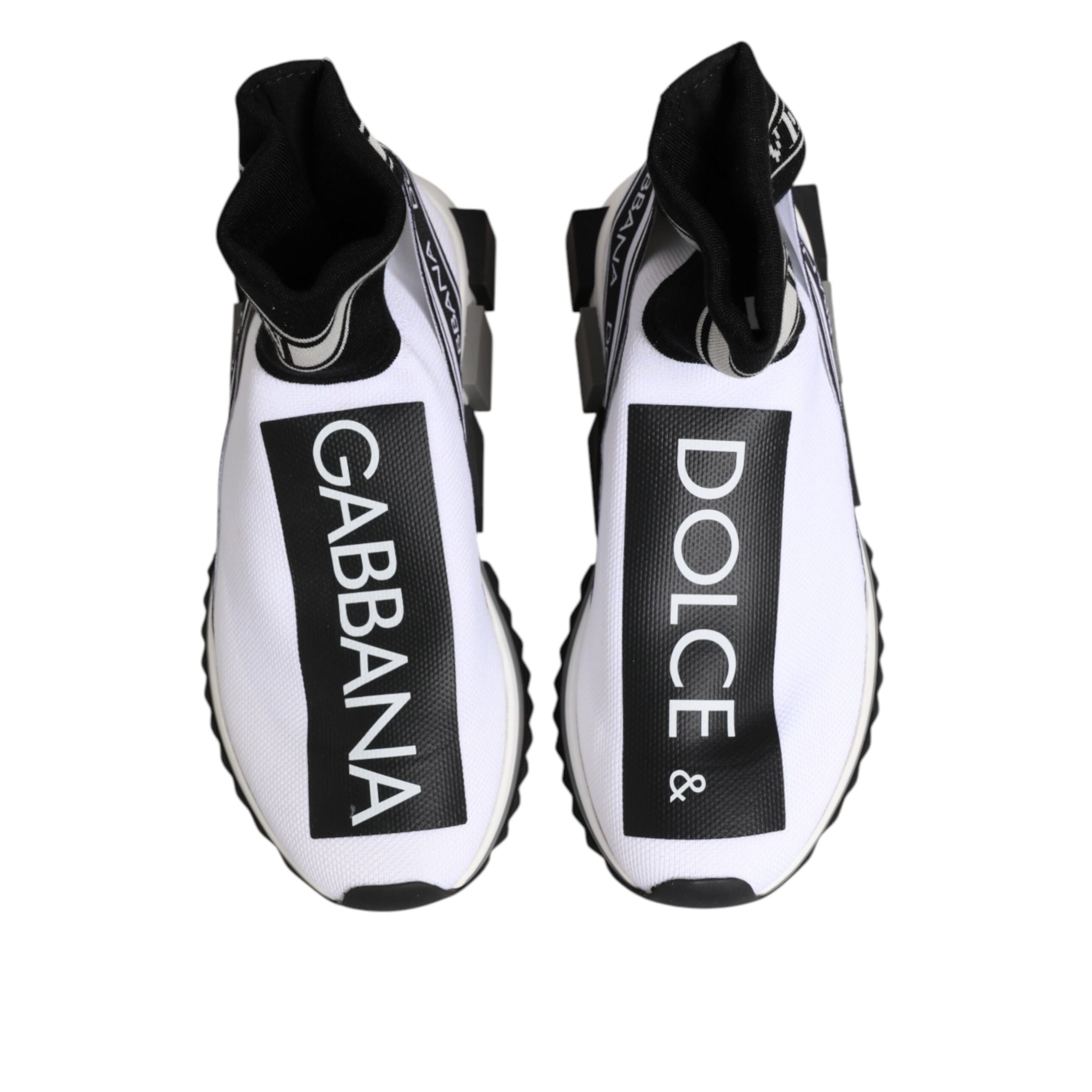Scarpe da ginnastica Dolce & Gabbana Sorrento Socks bianche e nere