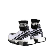 Scarpe da ginnastica Dolce & Gabbana Sorrento Socks bianche e nere