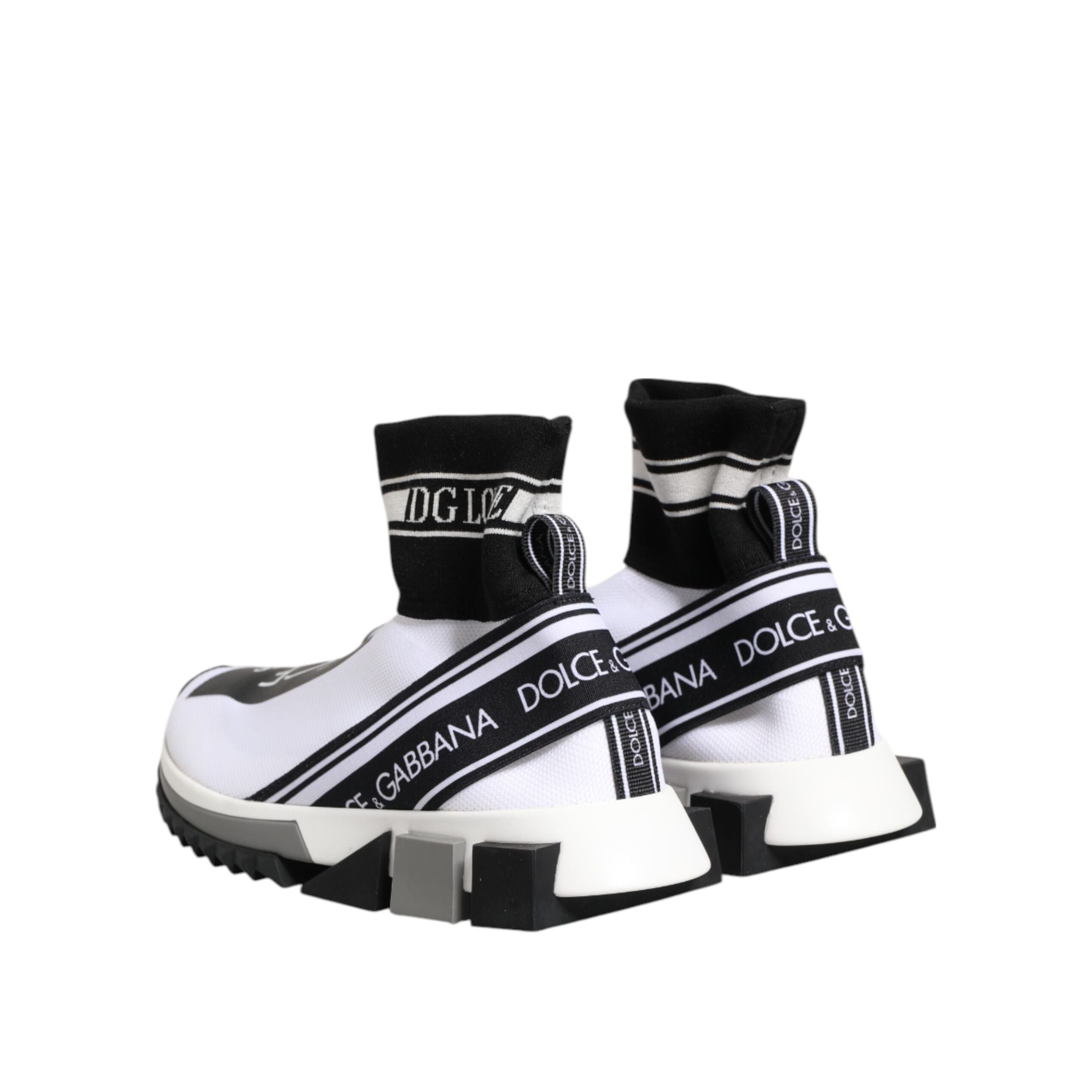 Scarpe da ginnastica Dolce & Gabbana Sorrento Socks bianche e nere