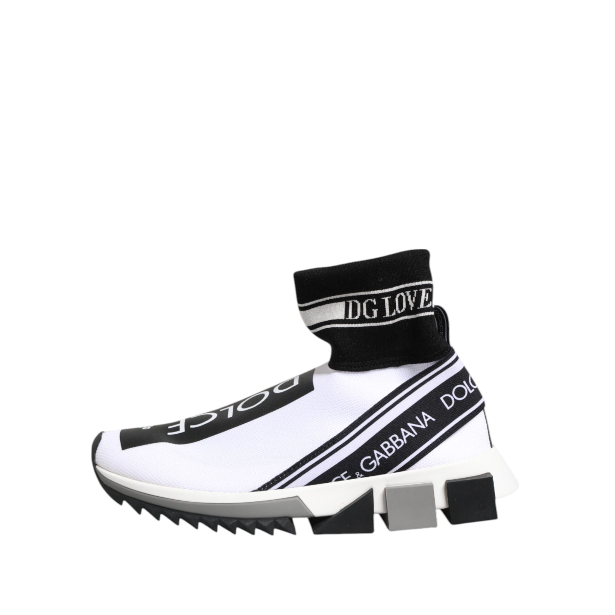 Scarpe da ginnastica Dolce & Gabbana Sorrento Socks bianche e nere