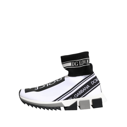 Scarpe da ginnastica Dolce & Gabbana Sorrento Socks bianche e nere