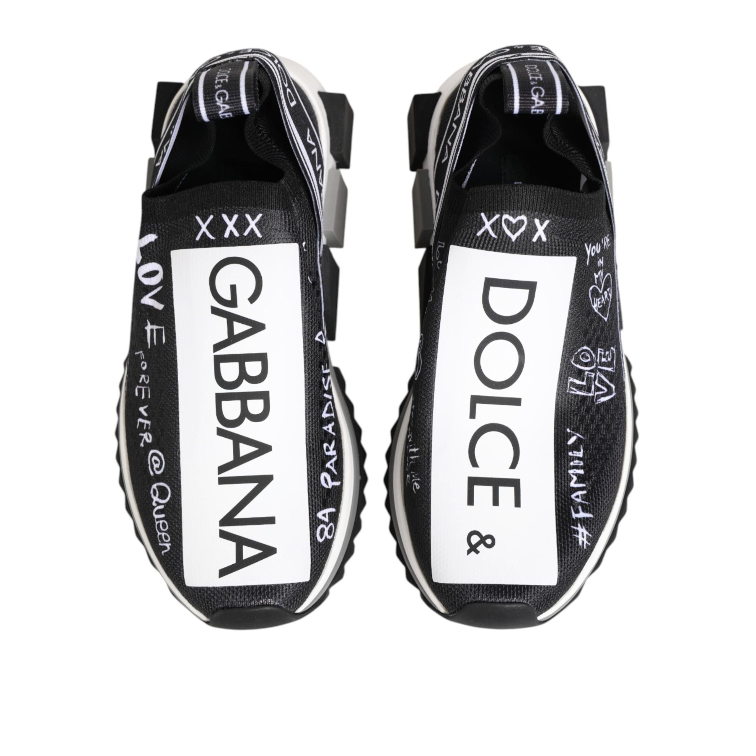 Chaussures Sneakers Basses Dolce & Gabbana Sorrento Noir Blanc