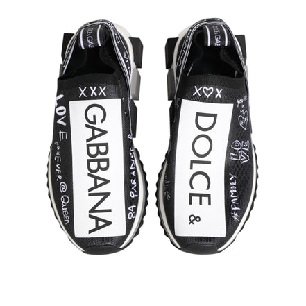 Chaussures Sneakers Basses Dolce & Gabbana Sorrento Noir Blanc