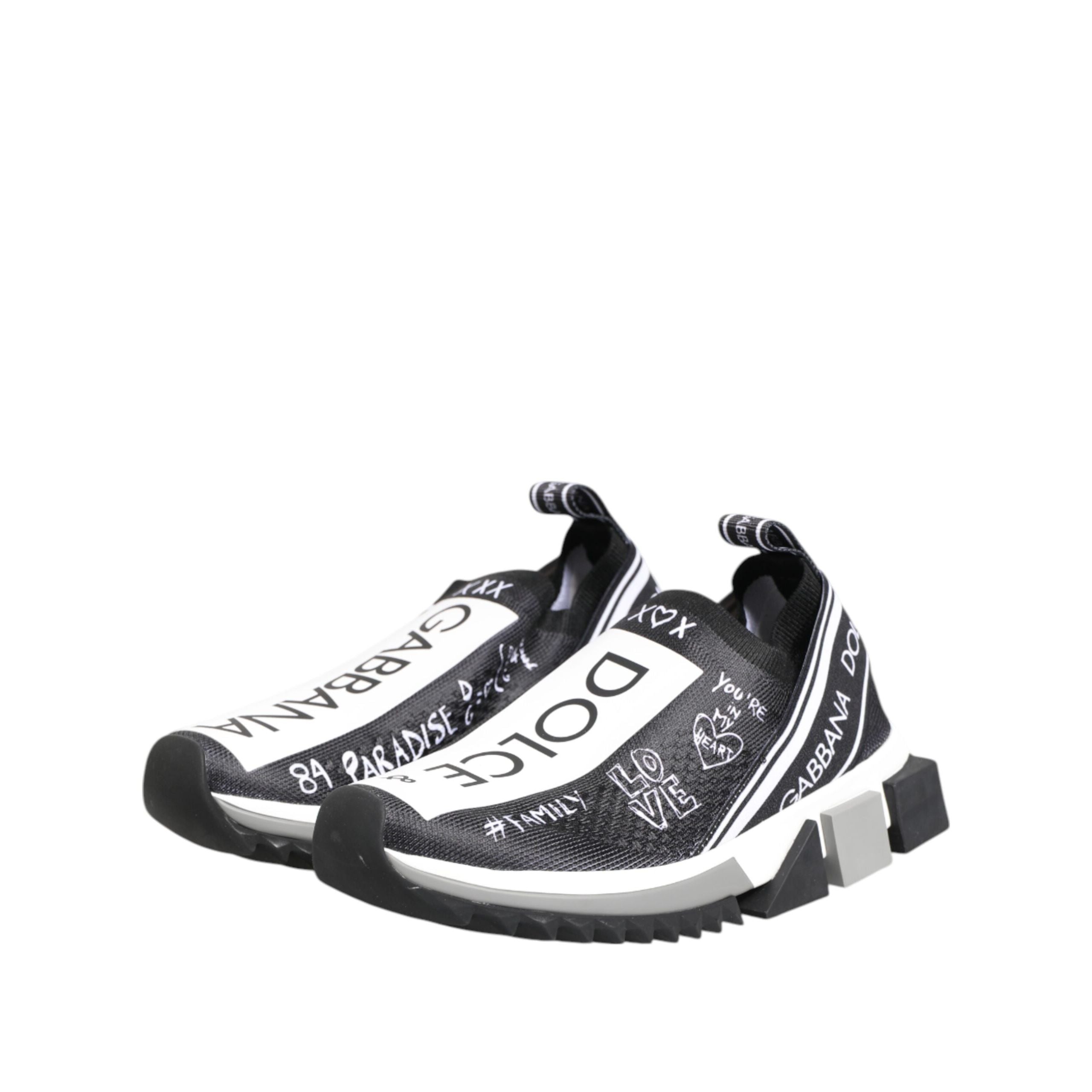 Chaussures Sneakers Basses Dolce & Gabbana Sorrento Noir Blanc
