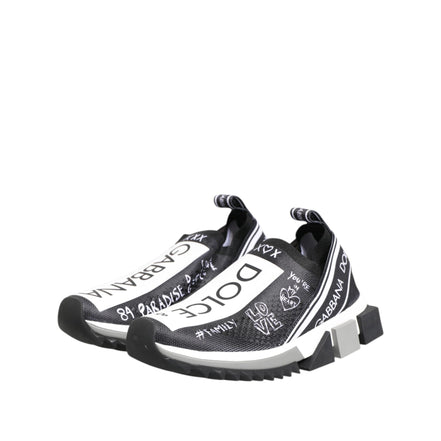 Chaussures Sneakers Basses Dolce & Gabbana Sorrento Noir Blanc