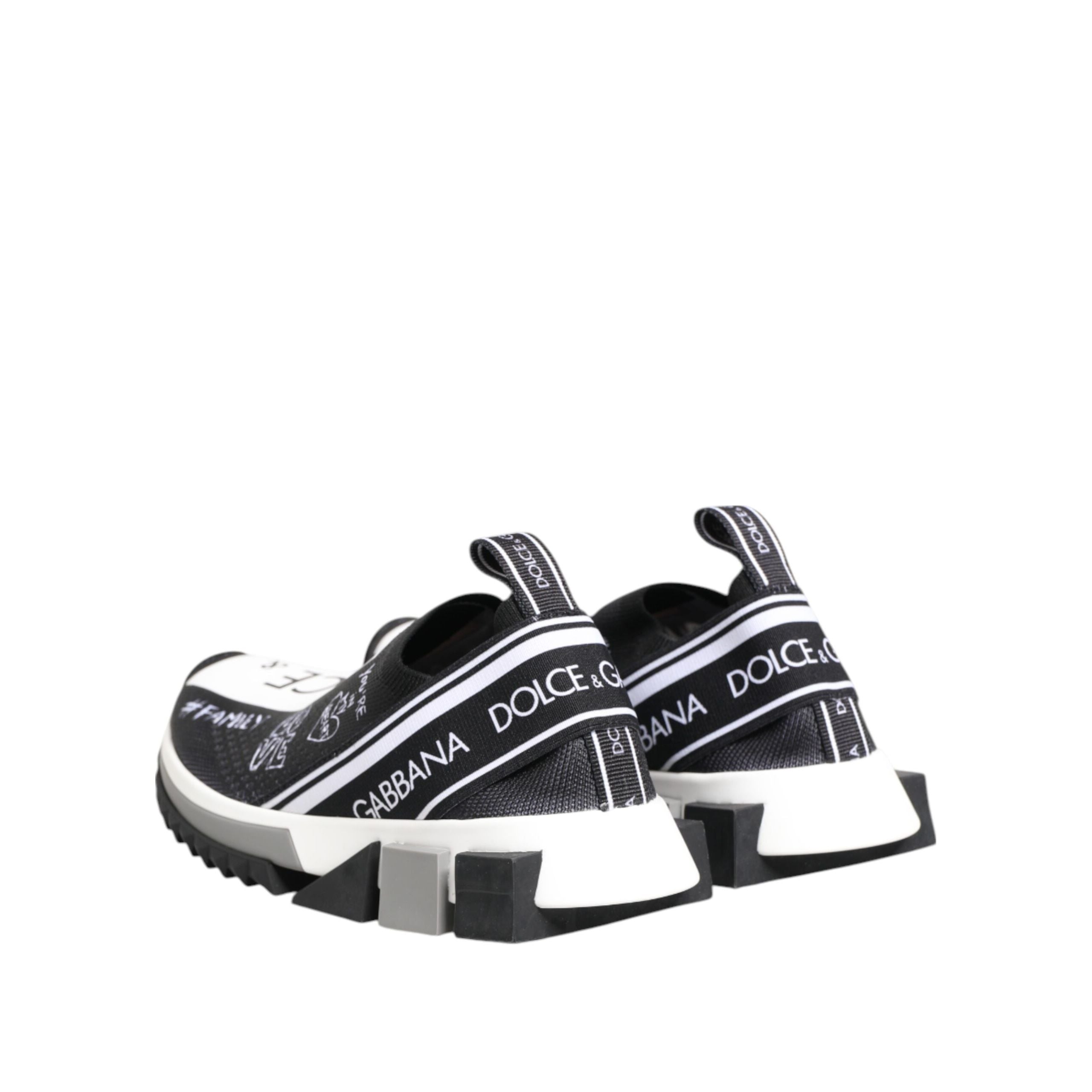 Chaussures Sneakers Basses Dolce & Gabbana Sorrento Noir Blanc