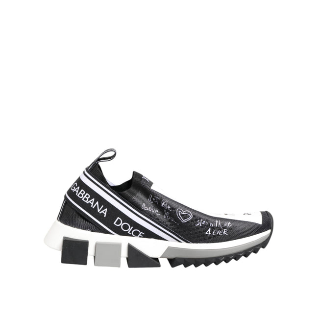 Chaussures Sneakers Basses Dolce & Gabbana Sorrento Noir Blanc