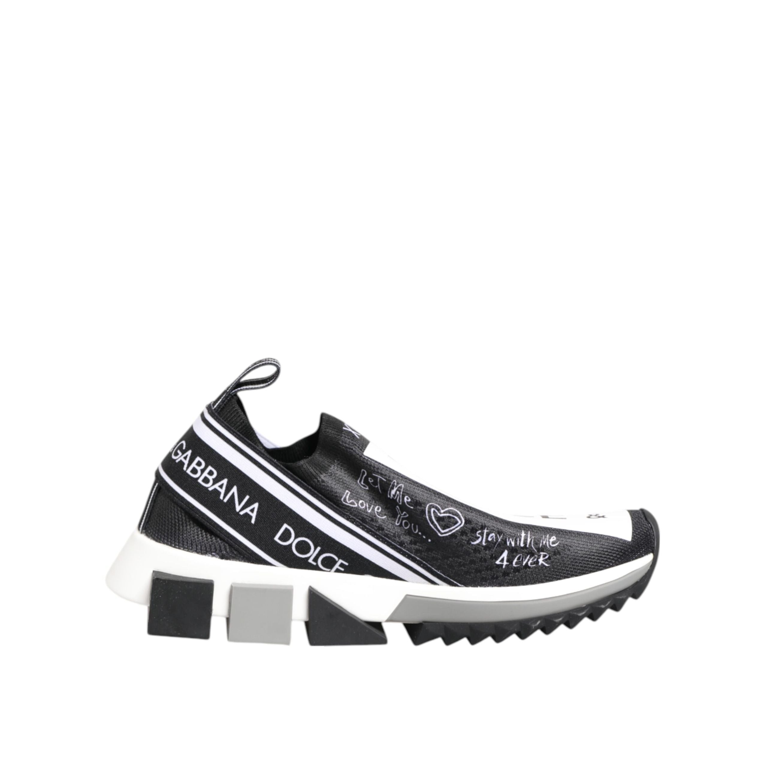 Chaussures Sneakers Basses Dolce & Gabbana Sorrento Noir Blanc