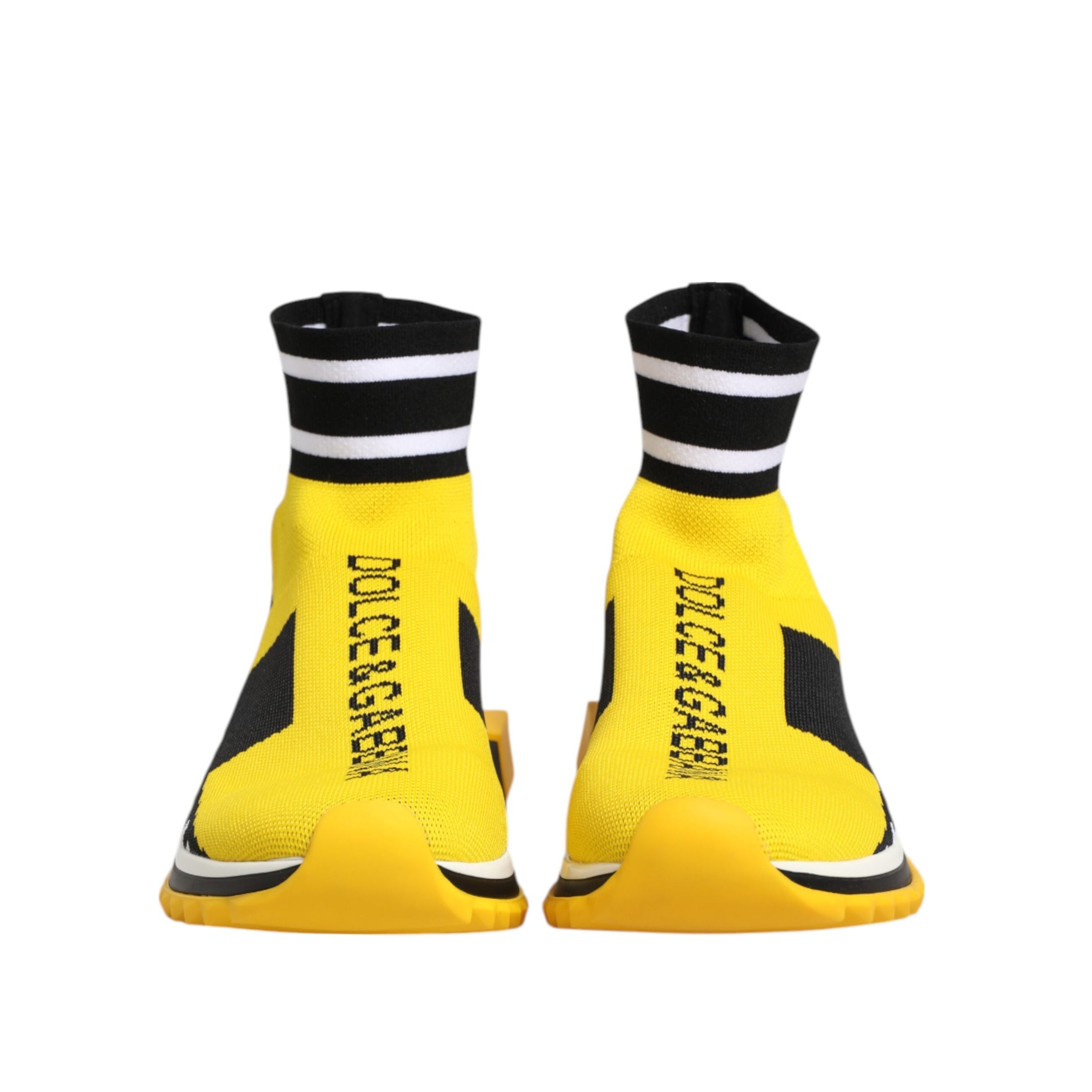 Dolce & Gabbana Yellow Black Sorrento Socks Sneakers