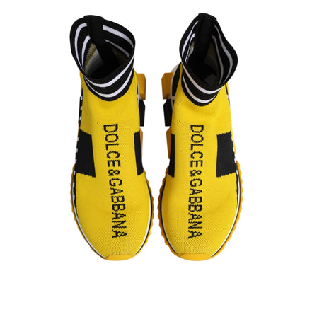Dolce & Gabbana Yellow Black Sorrento Socks Sneakers