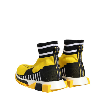 Dolce & Gabbana Yellow Black Sorrento Socks Sneakers