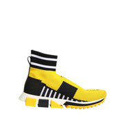 Dolce & Gabbana Yellow Black Sorrento Socks Sneakers