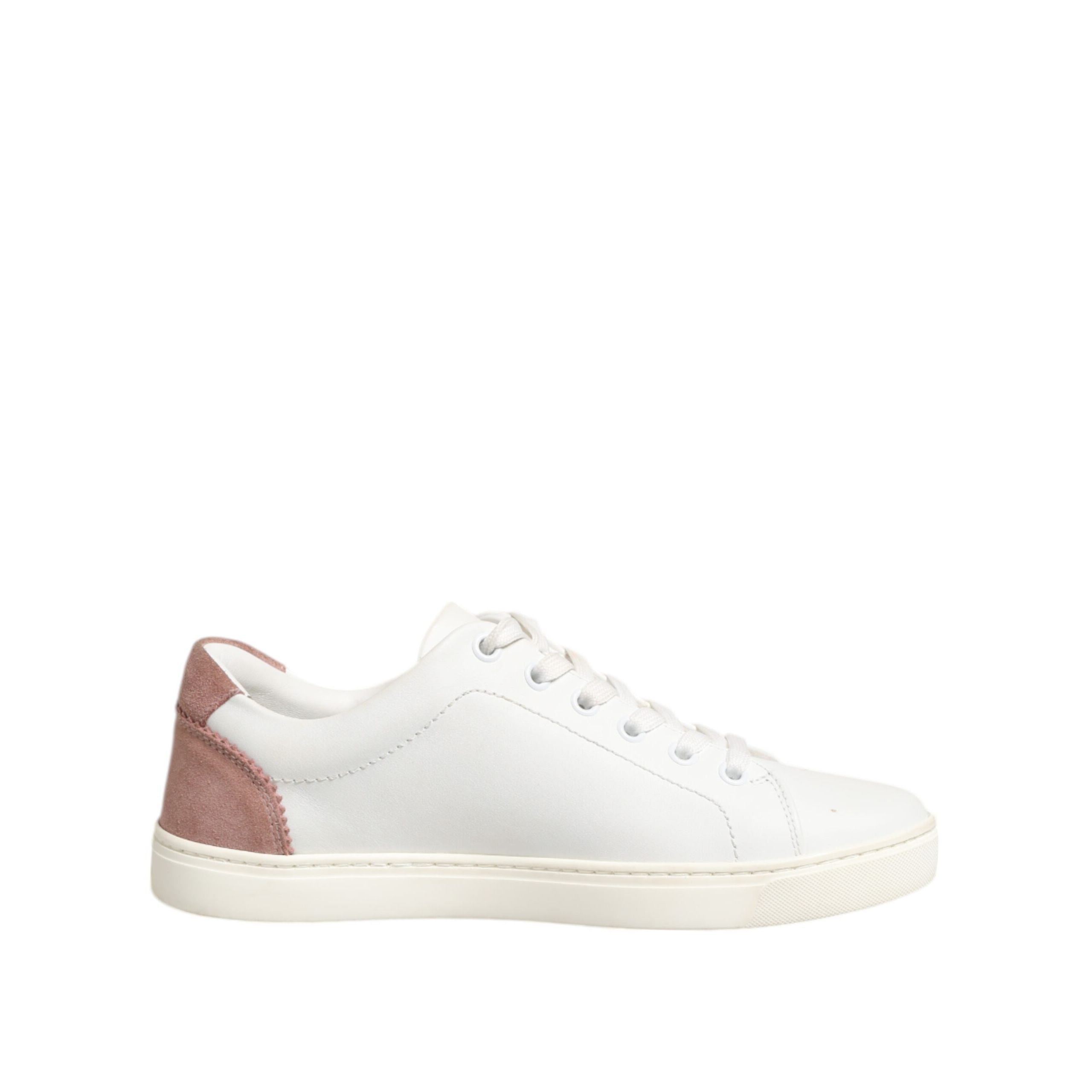 Chaussures Sneakers Basses Dolce & Gabbana en Cuir Blanc Rose