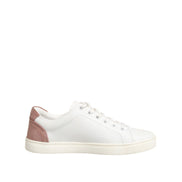 Chaussures Sneakers Basses Dolce & Gabbana en Cuir Blanc Rose