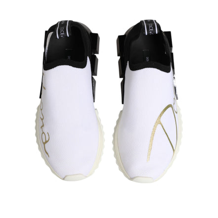 Dolce & Gabbana White Black Low Top Sorrento Sneakers