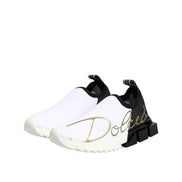 Dolce & Gabbana White Black Low Top Sorrento Sneakers