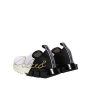 Dolce & Gabbana White Black Low Top Sorrento Sneakers