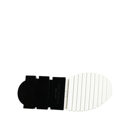 Dolce & Gabbana White Black Low Top Sorrento Sneakers