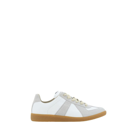Maison Margiela White Calf Leather Low Top Sneakers