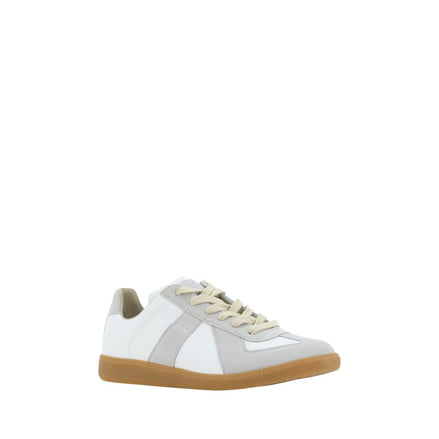 Maison Margiela White Calf Leather Low Top Sneakers