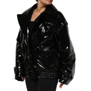 Dolce & Gabbana Black Quilted Puffer Coat Jacket
