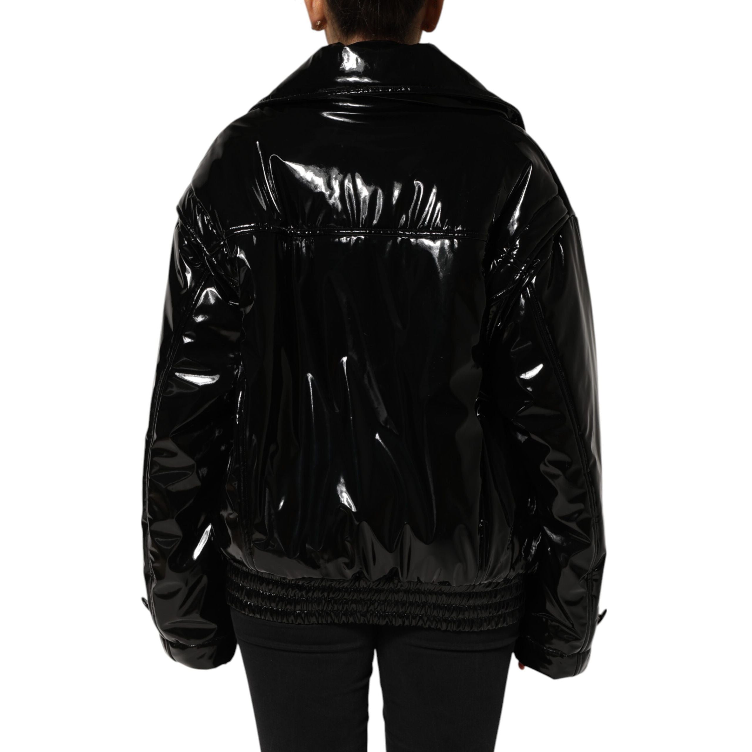 Dolce & Gabbana Black Quilted Puffer Coat Jacket