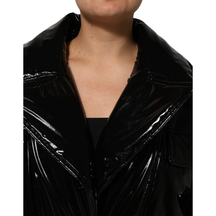 Dolce & Gabbana Black Quilted Puffer Coat Jacket