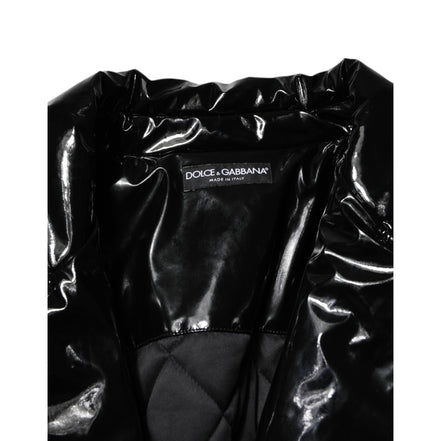 Dolce & Gabbana Black Quilted Puffer Coat Jacket