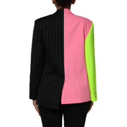 Veste-Manteau Ornée en Patchwork Multicolore Dolce & Gabbana