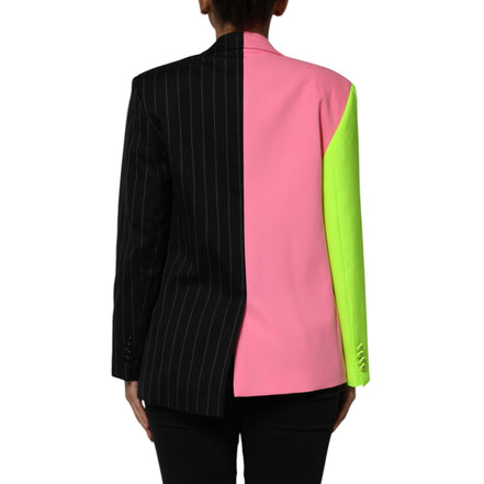 Veste-Manteau Ornée en Patchwork Multicolore Dolce & Gabbana