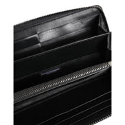 Portefeuille Clutch Continental pour homme Dolce & Gabbana en cuir exotique noir et bleu